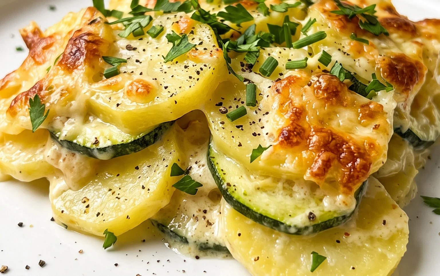 Kartoffel-Zucchini-Auflauf – so cremig & lecker